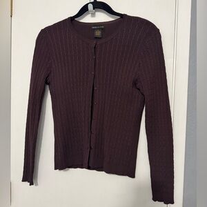 Brown cardigan button down